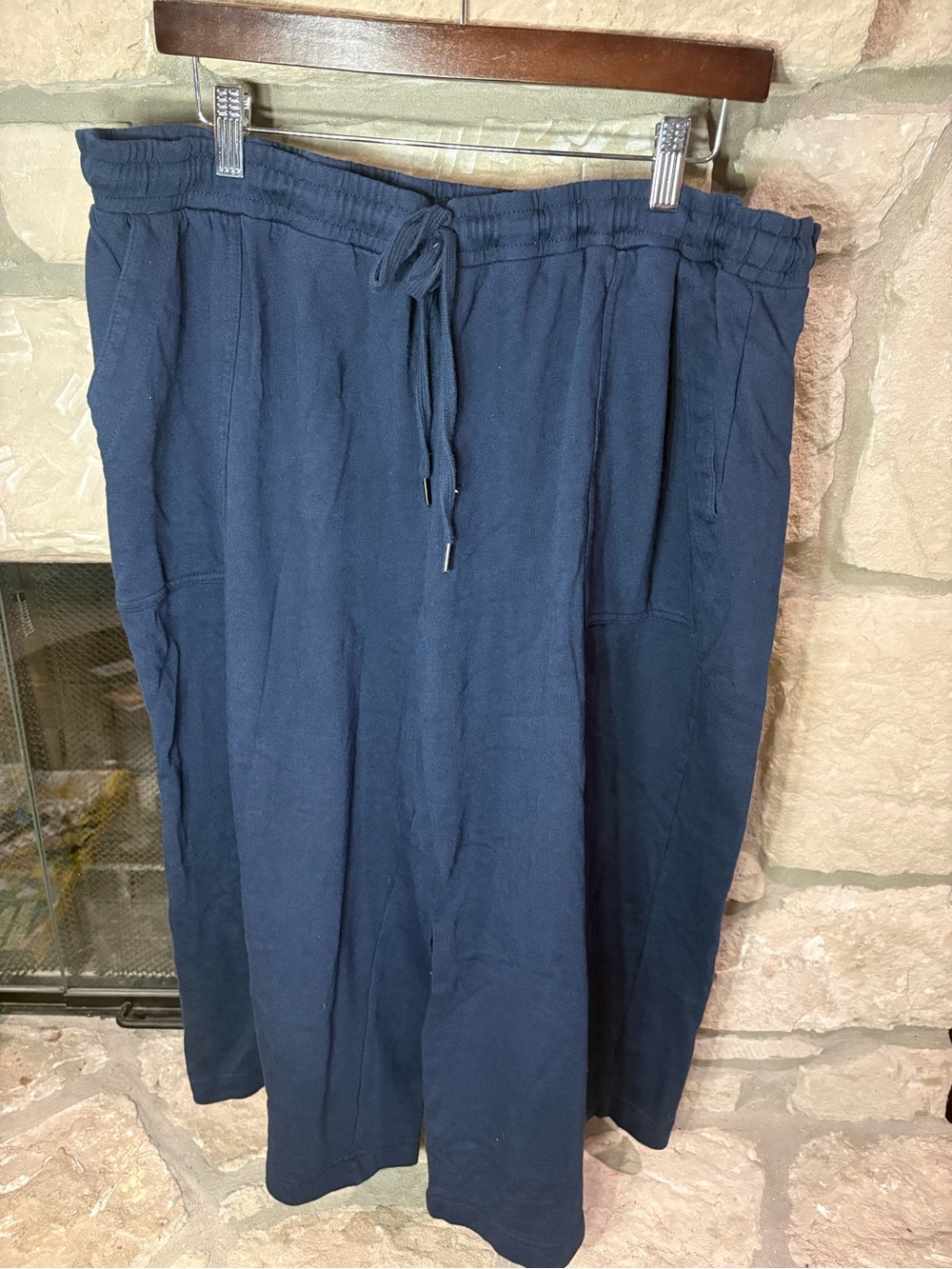 Terra & Sky Dark Navy Wide-Leg Drawstring Pants
